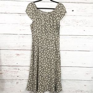 Ann Taylor Loft Brown Floral Dress